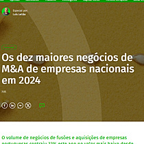 Os dez maiores negcios de M&A de empresas nacionais em 2024